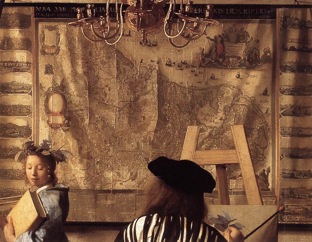 VERMEER VAN DELFT, Jan The Art of Painting (detail) est